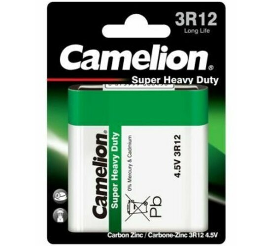 Camelion 4,5V Block Flachbatterie 3R12 Zink Kohle Batterie 4,5V Blister
