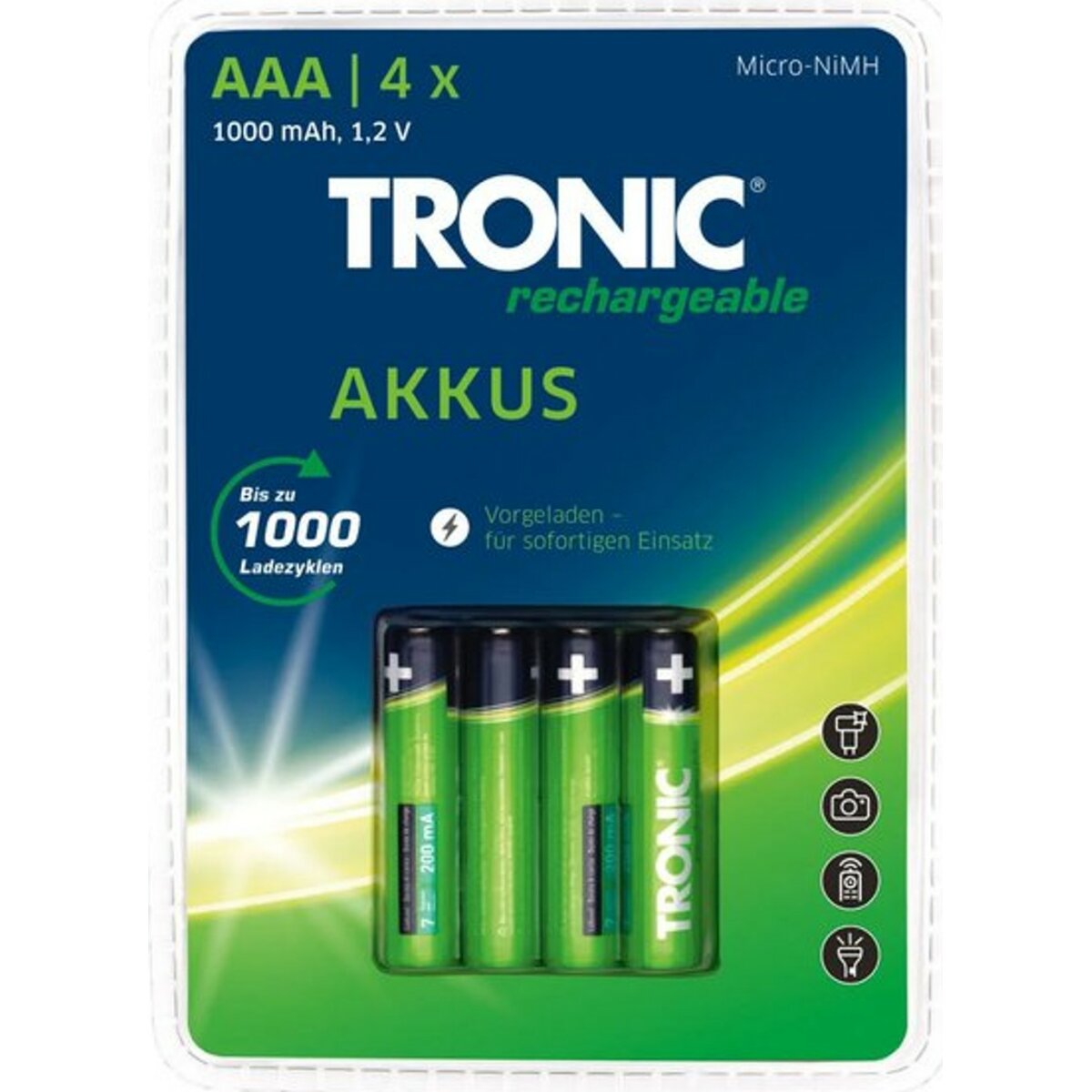 Camelion 17010403 Akku NI-MH HR03/ Micro/ 1000mAh/ 1,2V - 4er