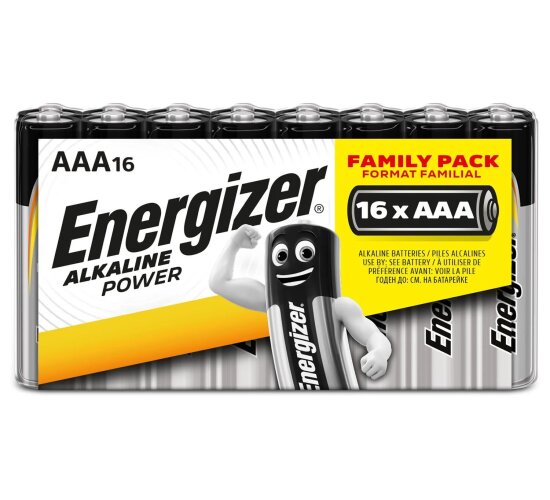 Energizer Alkaline Power Schlauchware Micro AAA Batterie 16 Stück