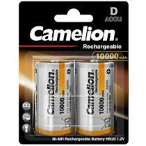 2 Stk. Camelion Mono D HR20 Akku  10000mAh 1,2V NiMH wiederaufladbar