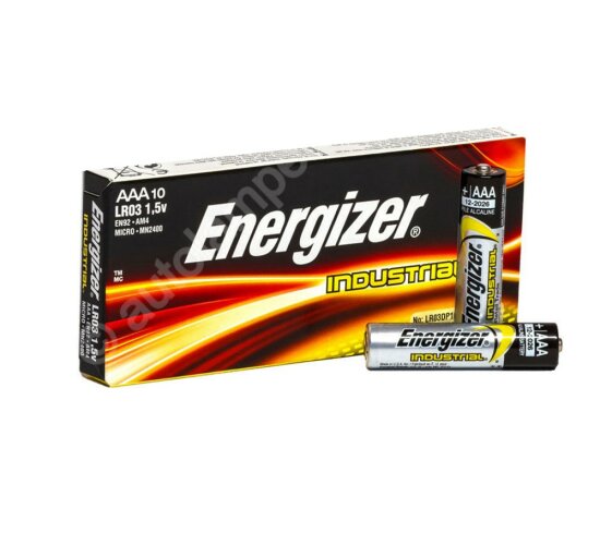 10x Micro AAA / LR3 - Batterie Alkaline, ENERGIZER Industrial, 1,5 V