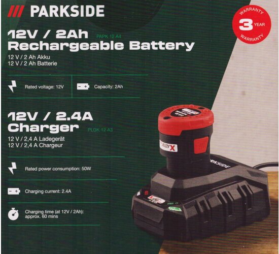 Parkside Akku PAPK 12 B1 für X-12-V Team Serie 12 V PSTKA PHKSA PDSSA