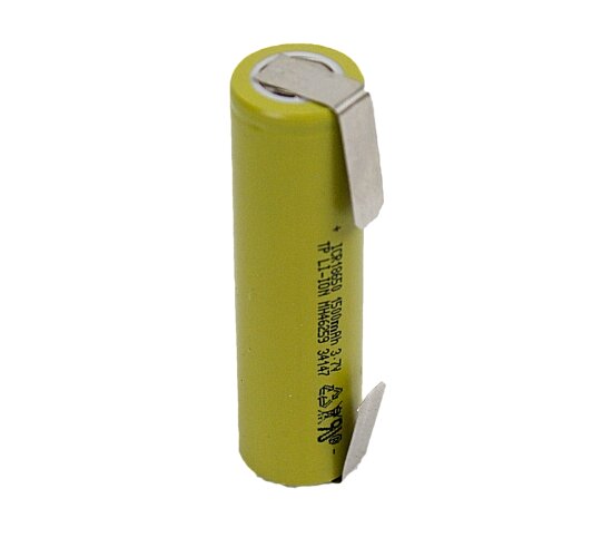 TP  ICR 18650- 3,6 V / 20 A 1500 mAh Akku mit Lötfahne U