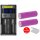 Nitecore SC2  3 A Zwei-Schacht-Ladegerät  2 x Lishen Akku 21700 -5000  mAh  Box