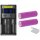 Nitecore SC2  3 A Zwei-Schacht-Ladegerät  2 x Lishen Akku 21700 -5000  mAh  Box