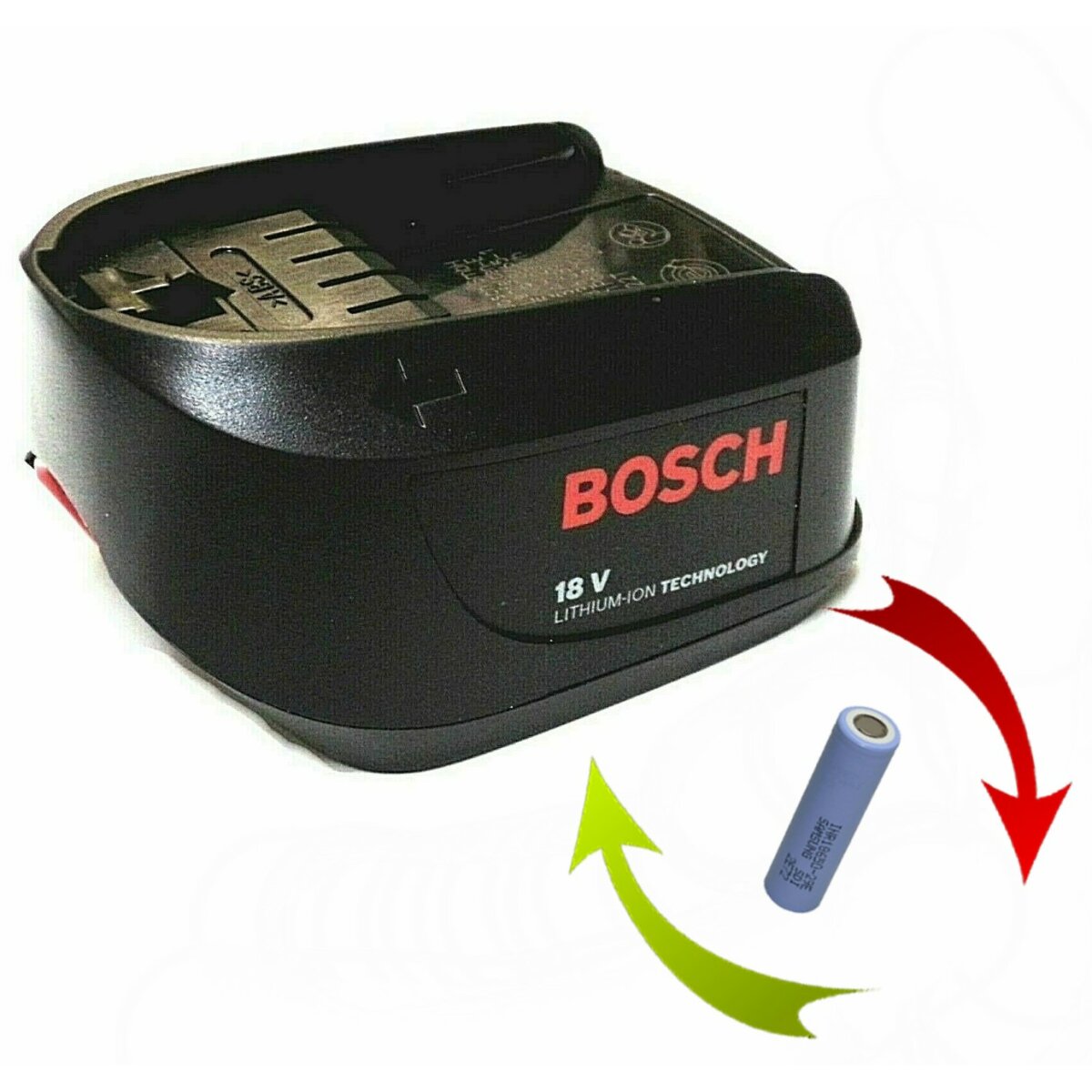 Bosch Readyy'y Lithium 18v Akku Tauschen Reparatur / Zellentausch für Bosch Akku 18 V DIY 1,3 Ah, 34,69