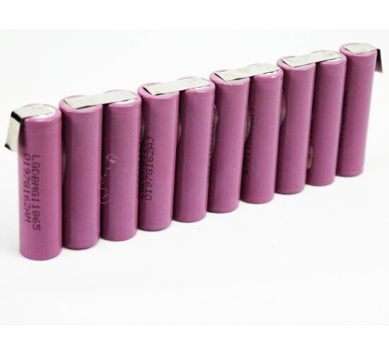 Akkupack 36 V Li-Ion 2,9 Ah 10S 1P BAK N18650CL 18650  - e-bike 2900  mAH 1X10