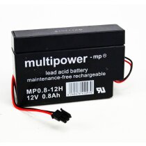 Multipower Blei-Akku MP0,8-12H Heim und Haus Stecker