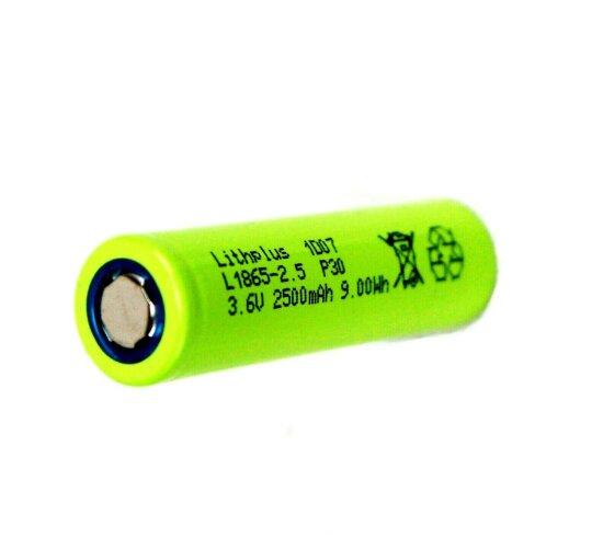 Lithplus INR18650-25P 3,7 V / 2500 mAh  20 A - Ersatz Akku für Samsung 25R