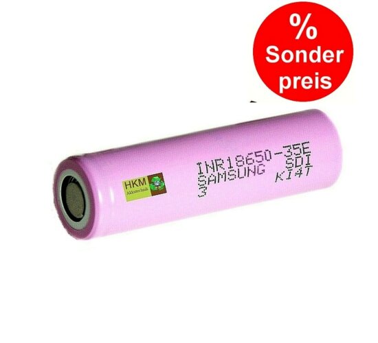 Samsung INR18650-35E 3,6V - 3500mAh 8,5 A Li-Ion Akku geschliffen