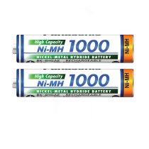 2 x Panasonic Akku Micro  (AAA )-Akku NiMH 1000 mAh 1.2 V