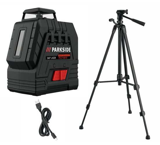 PARKSIDE PERFORMANCE Akku Rotationslaser Kreuzlinienlaser PKLLP 360  4 V 360 Grad