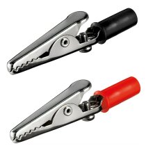 Krokodilklemmen Bananenstecker mit Schraube Schwarz Rot...