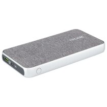 TRONIC Powerbank, 10000 mAh, mit Stoff ( grau ) und LC...