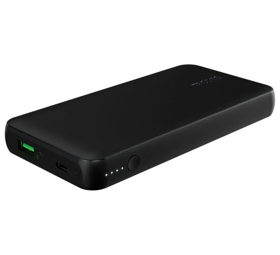 TRONIC  Powerbank, 10000 mAh Schwarz f Handy, Tablet, Lampen, Beleutung, LED