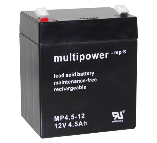 Multipower Blei-Akku MP4,5-12 Blei-Gel 12 Volt 4,5 Ah