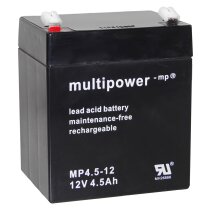 Multipower Blei-Akku MP4,5-12 Blei-Gel 12 Volt 4,5 Ah