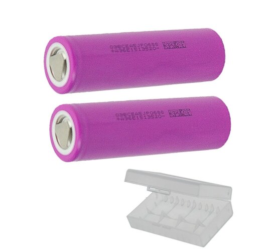 2 x Lishen LR2170SD 4900mAh - 9.6A - 21700 Akku 3,6 V iin Transportbox