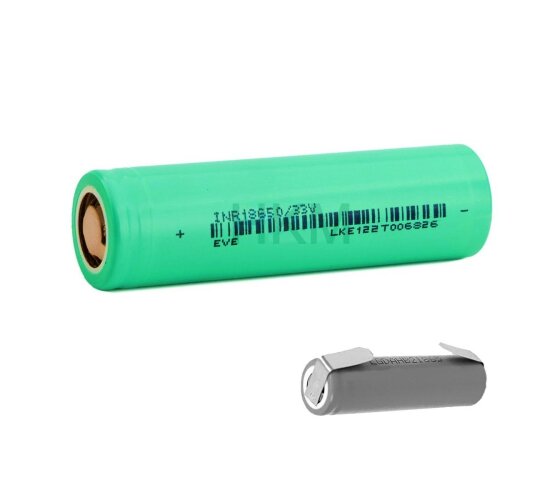 EVE INR18650-33V 3200mAh - 10A mit Lötfahne U