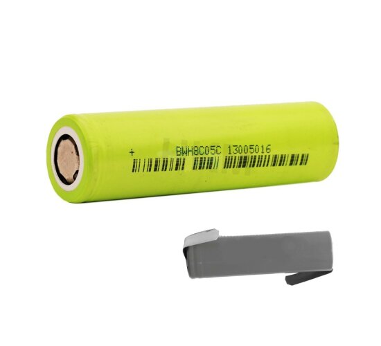 BAK N18650CL 3,6 V / 8,25 A 2900mAh - 8.25A Li-Ion Akku 18650 mit Lötfahne Z