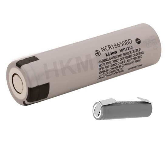 Panasonic NCR18650BD 3100mAh - 10 A Li-Ion Akku 18650  mit Lötfahne U