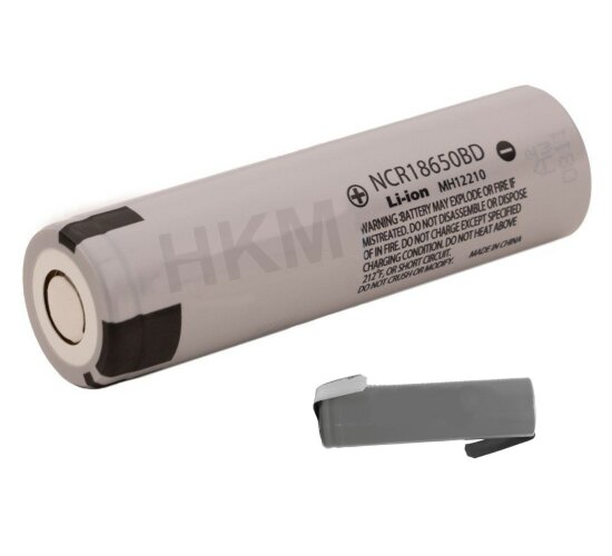 Panasonic NCR18650BD 3100mAh - 10 A Li-Ion Akku 18650  mit Lötfahne Z