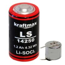 Kraftmax Batterie LS14250 1/2 AA Lithium-Thionylchlorid...