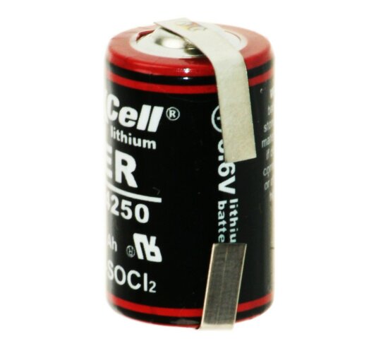 Kraftmax Batterie LS14250 1/2 AA Lithium-Thionylchlorid 3,6 V mit Lötfahnen U