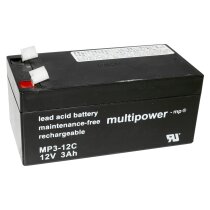 Multipower Blei-Akku MP3-12C Pb 12V / 3Ah Zyklenfest,...