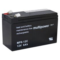 Multipower Blei-Akku MP8-12C Pb 12V / 8Ah Zyklenfest,...