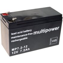 Multipower Blei-Akku MP7,2-12 Pb 12V / 7,2Ah VdS-Nr....