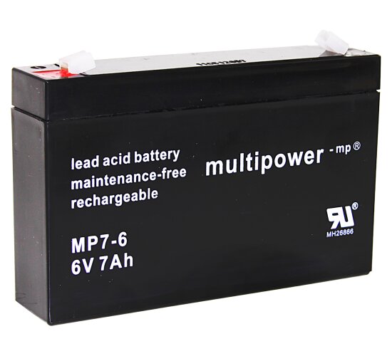 Multipower Blei-Akku MP7-6 Pb 6V / 7Ah Faston 4,8
