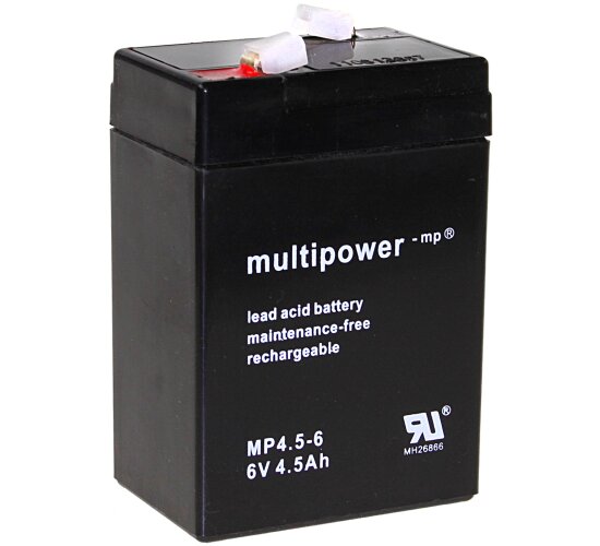 Multipower Blei-Akku MP4,5-6 Pb 6V / 4,5Ah Faston 4,8