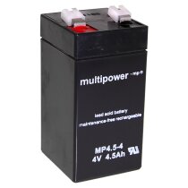 Multipower Blei-Akku MP4,5-4 Pb 4V / 4,5Ah Faston 4,8 mm