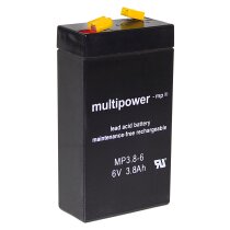 Multipower Blei-Akku MP3,8-6 Pb 6V / 3,8Ah Faston 4,8