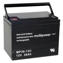 Multipower Blei-Akku MP36-12C Pb 12V / 36Ah AGM...