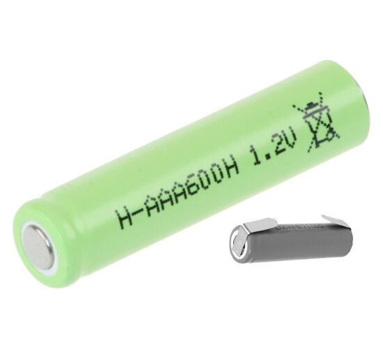 Mexcel Akku AAA 1,2V / 600mAh NSAAA600HT Hochtemperatur Lötfahne U