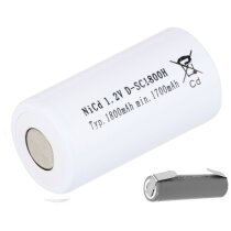 Mexcel Akku Sub-C 1,2V / 1800mAh NS1800SCH Hochtemperatur...