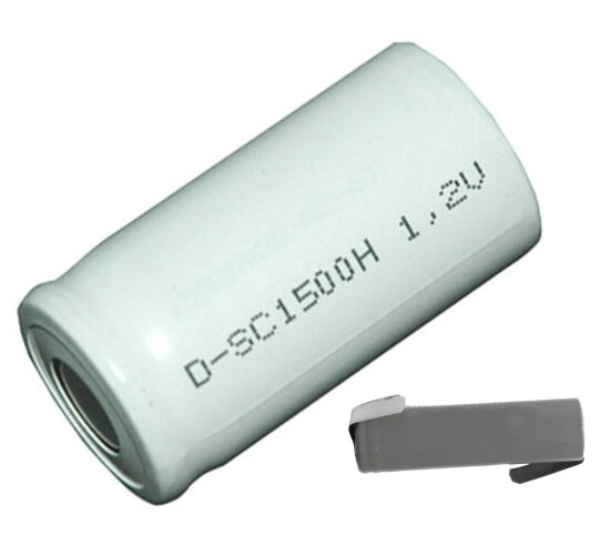 Mexcel Akku Sub-C 1,2V / 1500mAh NS1500SCH Hochtemperatur Ltfahne Z