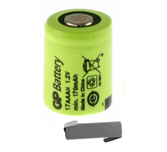 GP Akku 1/3 AAA 1,2V / 170mAh NiMh GP17AAAH Lötfahne Z