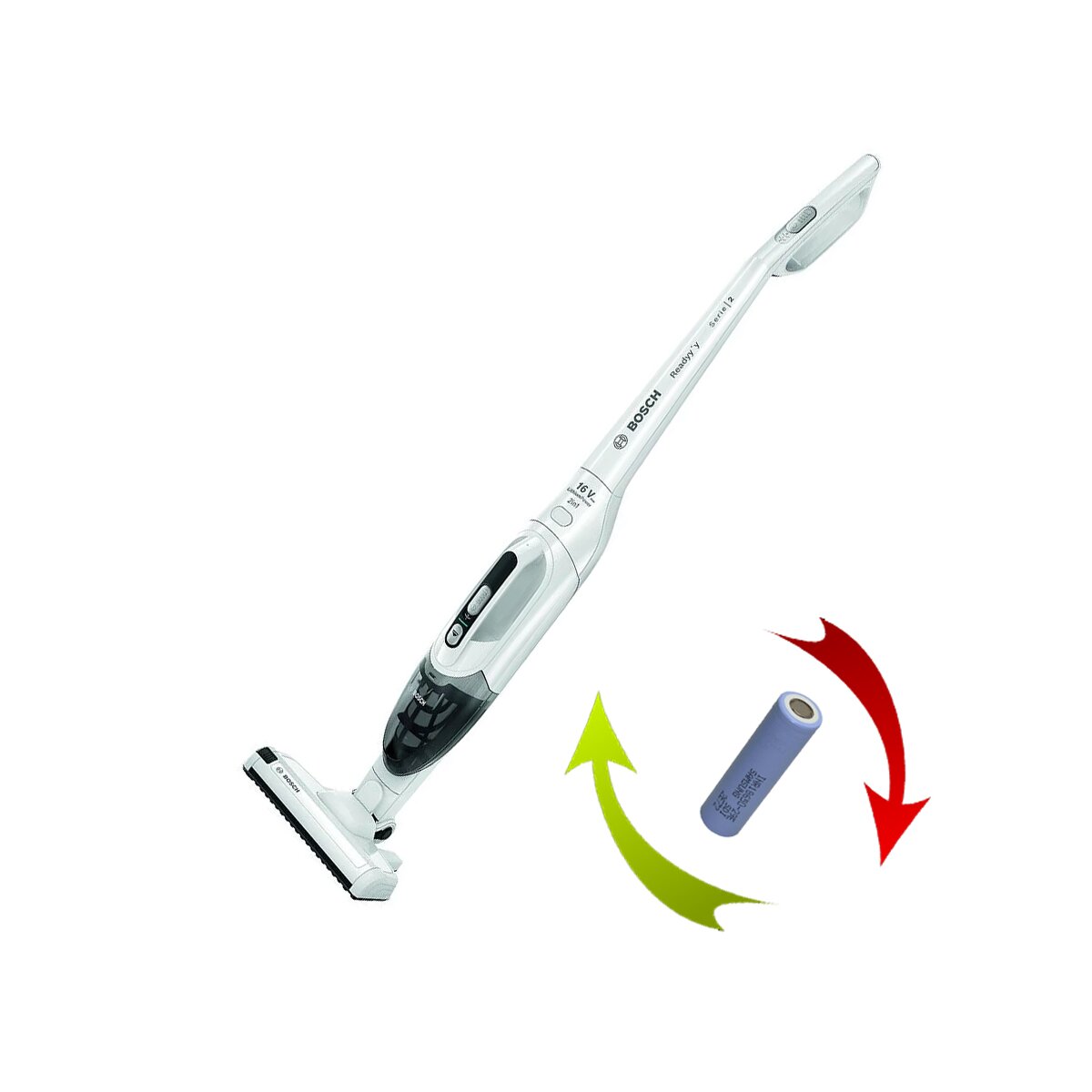 Bosch Serie 2 Akkustaubsauger Readyy'y 16vmax Akkureparatur & Zellentausch