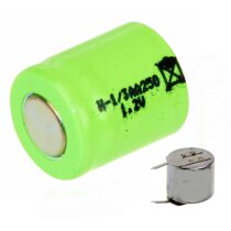 Mexcel Akku 1/3 AA 1,2V / 300mAh H-1/3AA250 NiMh Print 1 -/+