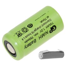 GP Akku 2/3 AA 1,2V / 750mAh GP75AAH NiMh Lötfahne U