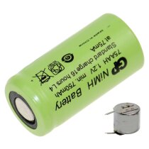 GP Akku 2/3 AA 1,2V / 750mAh GP75AAH NiMh Print 1 -/+