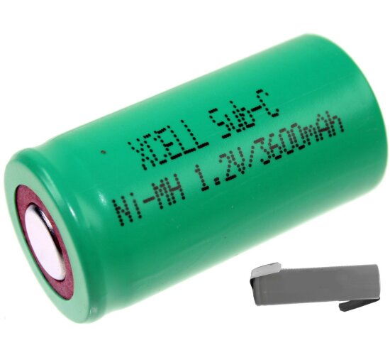 XCell Akku Sub-C 1,2V / 3600mAh NiMh X3600SCR Hochstrom Lötfahne Z