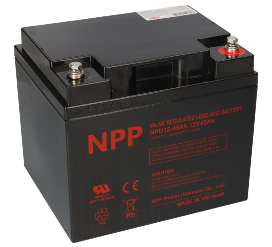 NPP Blei-Akku NPD12-45 12V 45Ah zyklisch Anschluss: T14 (M6)