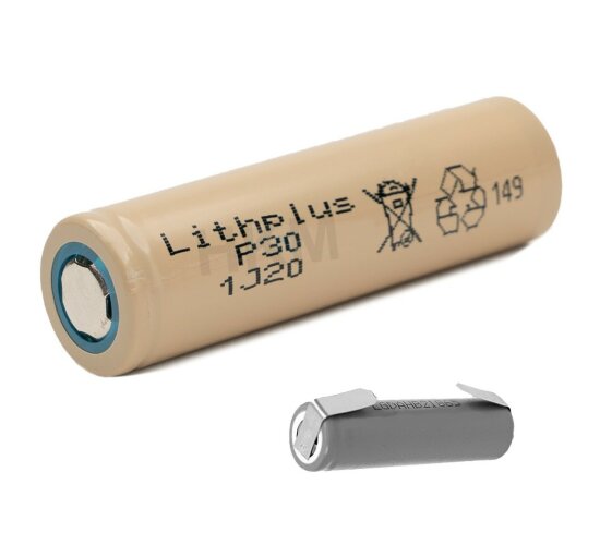 Lithplus L18650-2000mAh - 30A Ersatz Akku für Samsung 20R Lötfahne U
