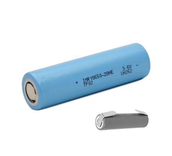 TP INR18650-28HE 2800mAh - 10A kompatibel Samsung 29E Lötfahne U