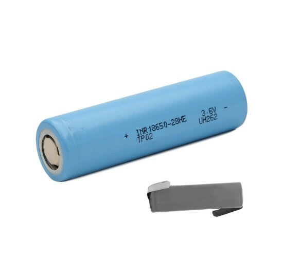 TP INR18650-28HE 2800mAh - 10A kompatibel Samsung 29E Lötfahne Z