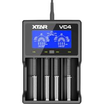 XTAR USB-Ladeger&auml;t VC4 LC-Display  Li-Ion